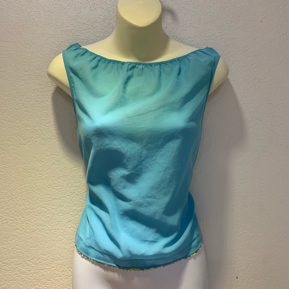 TAHARI BEADED TANK TOP, M